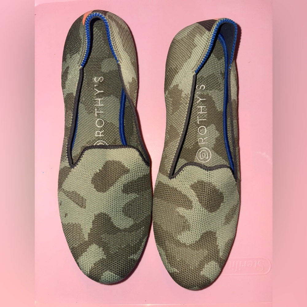 Rothy's Women's Green Camouflage Flats